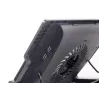 Nešiojamojo kompiuterio aušinimo padėklas Gembird NBS-1F17T-01, iki 17 colių, 1×15 cm ventiliatorius, USB 2.0, 370×265×33 mm, 350 mA, juodas