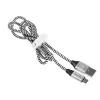 USB laidas Tracer TRAKBK46928 1 m USB A Micro-USB B juoda sidabrinė