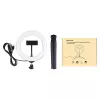 Trikojis laikiklis Puluz su 20 cm LED žiedu vlogams PKT3073B