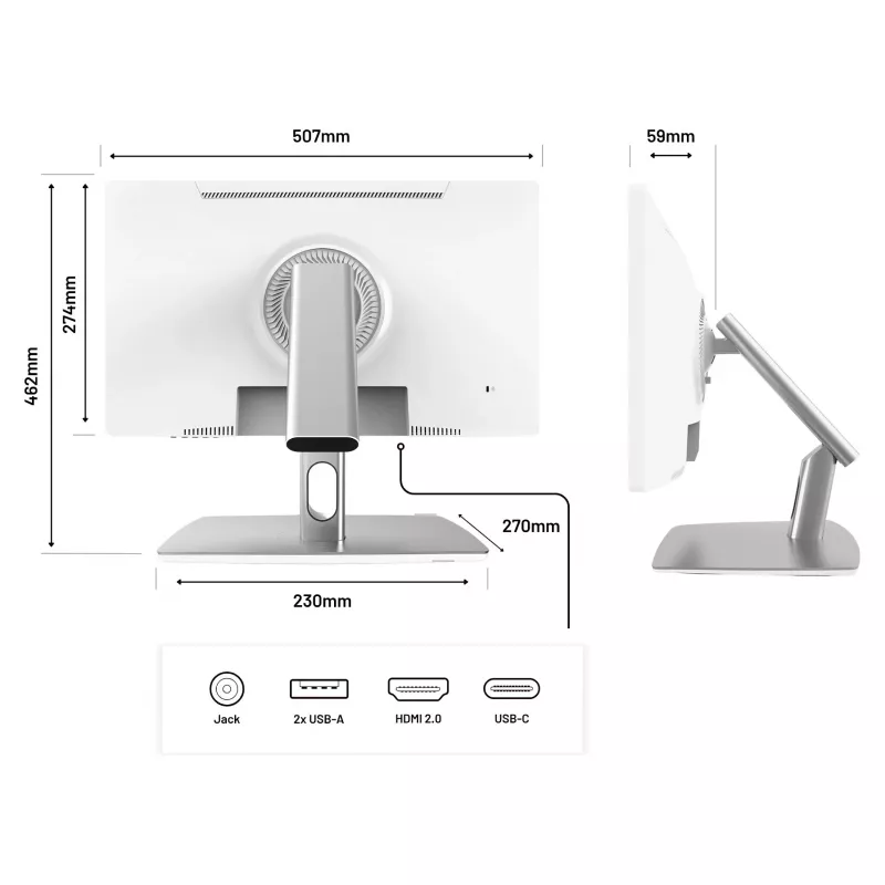 JAPANNEXT FHD Touchscreen Monitorius 54,61 cm (21,5 inch) 1920x1080 pikselių, IPS skydelis, 8 ms, 75 Hz, AMD FreeSync, HDMI, Touch (JN-IPS2152FHDR-C65W-FLD-T)