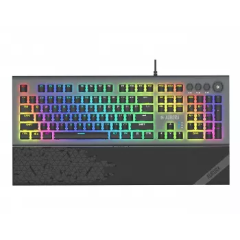 iBox Aurora K-5 klaviatūra USB QWERTY Sidabrinė