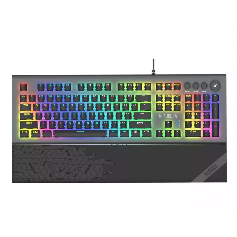 iBox Aurora K-5 klaviatūra USB QWERTY Sidabrinė