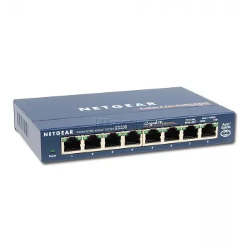 Nevaldomas jungiklis NETGEAR GS108GE, 8 prievadai, Gigabit Ethernet, 16 Gbit/s