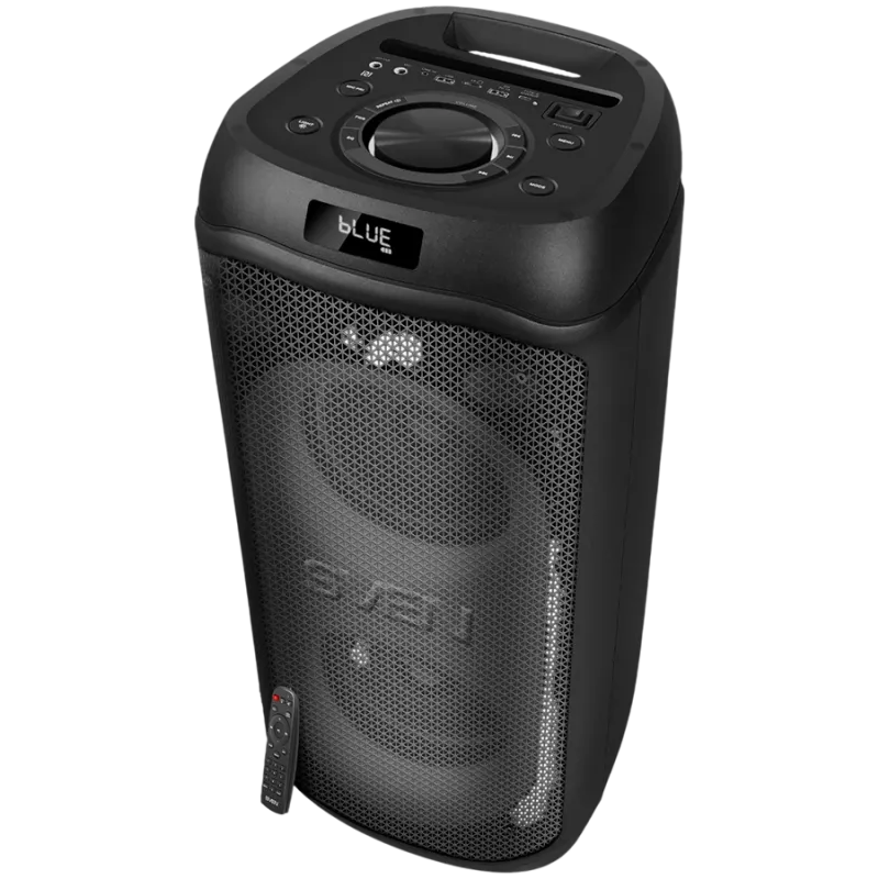 Garsiakalbis SVEN PS-1050, juoda (200W, TWS, Bluetooth, FM, USB, microSD, LED ekranas, 7200mAh)