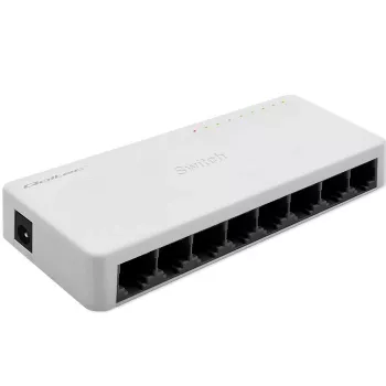 Tinklo komutatorius QOLTEC 52246 — 8 x RJ45 prievadai, 100 Mbps