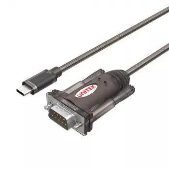 Nuoseklusis laidas Unitek Y-1105K — 1,5 m juodas, DB-9 kištukas į DB-9 kištuką