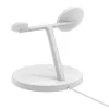 Belkin BoostCharge Pro 3-in-1 belaidė įkrovimo stotelė ausinėms, išmaniajam telefonui, išmaniajam laikrodžiui, balta, USB, belaidis įkrovimas, greitasis įkrovimas, vidaus naudojimui