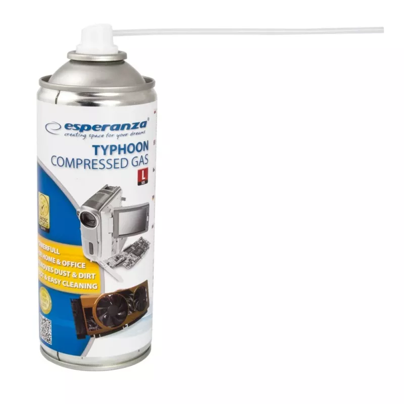 Suslėgto oro dulkių valiklis ESPERANZA ES103 400 ml, mėlynas/baltas, nepalieka įbrėžimų