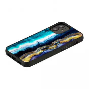 Apsauginis dėklas iKins, skirtas Apple iPhone 12 mini — purpurinio agato raštas