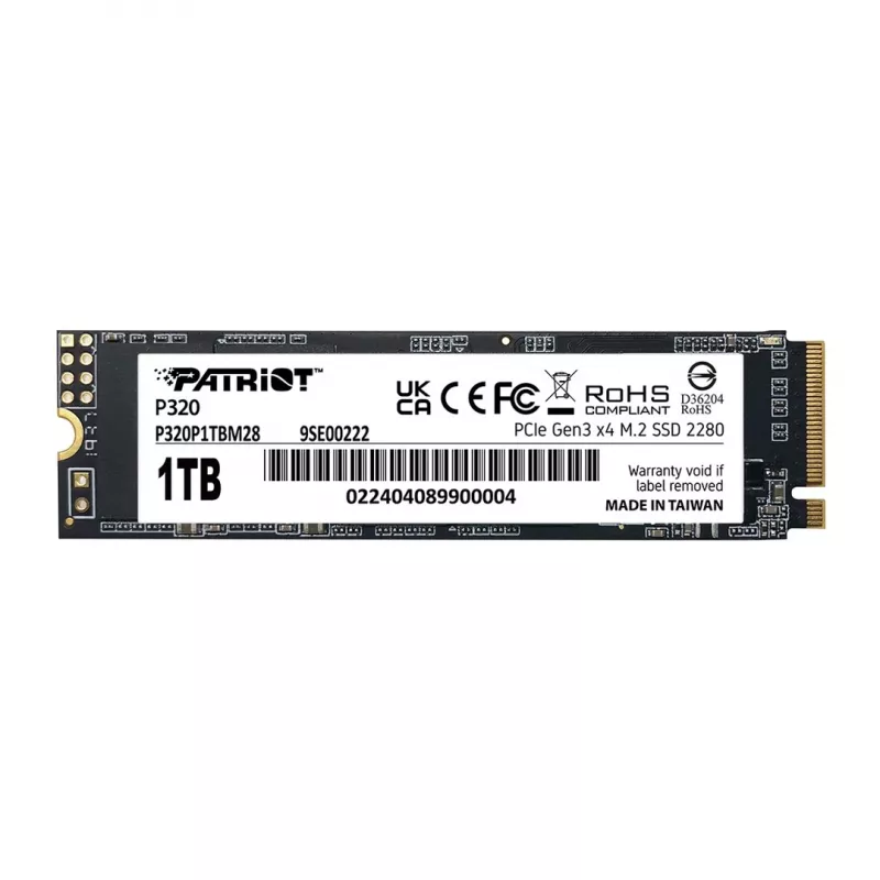 SSD Patriot Viper P320 M.2 PCIe Gen3x4 512 GB 3000 MB/s