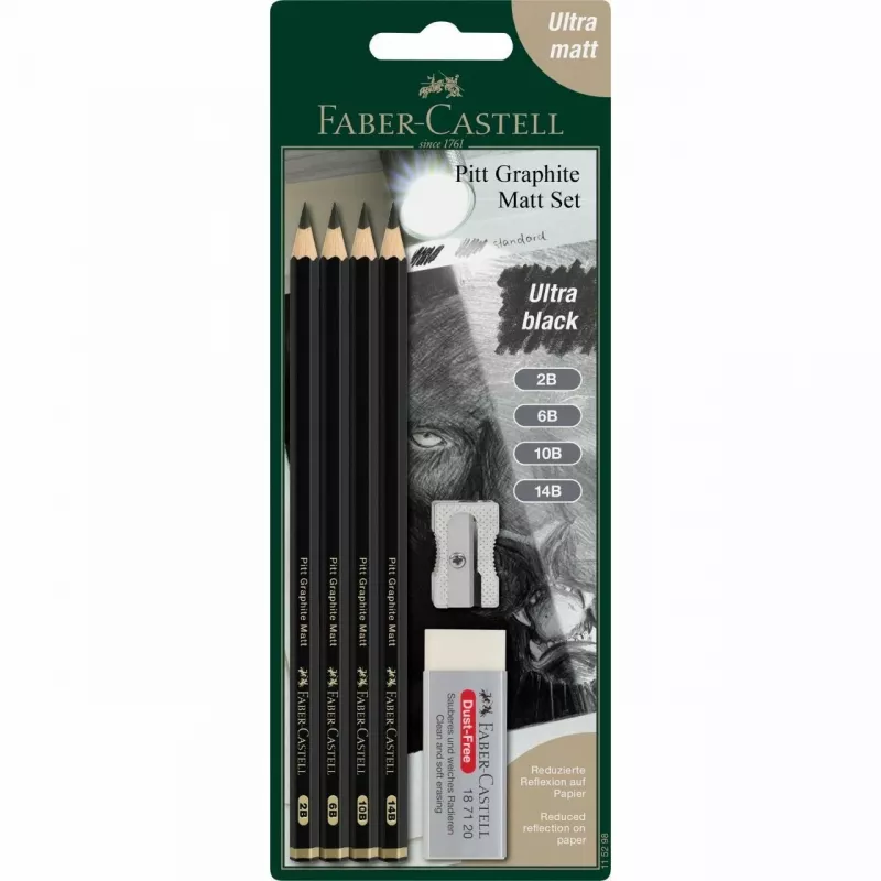 Grafitiniai pieštukai Faber-Castell 115298 Multi 4 vnt. juodi
