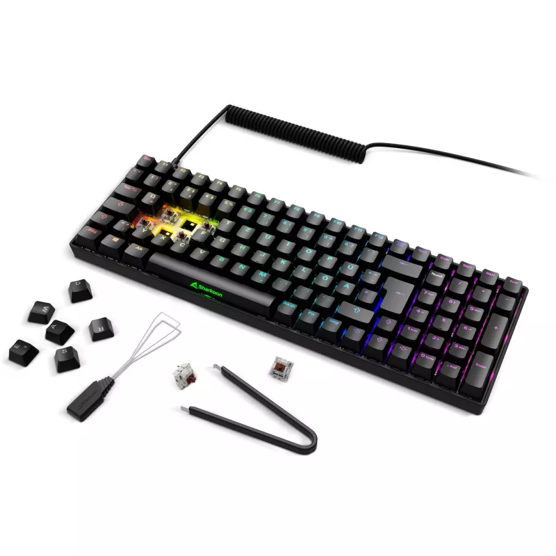 Žaidimų klaviatūra Sharkoon SGK50 S2 mechaninė QWERTZ belaidė