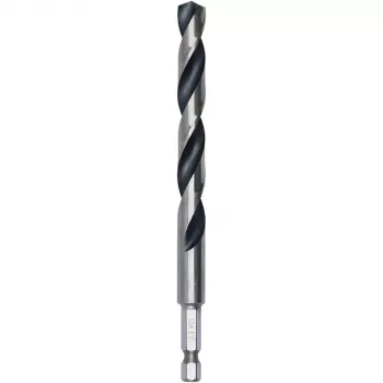 HSS PointTeQ metalo grąžtas, sukamasis grąžtas, 5 vienetai, 10 mm, šešiabriaunis lizdas, ilgis 133 mm