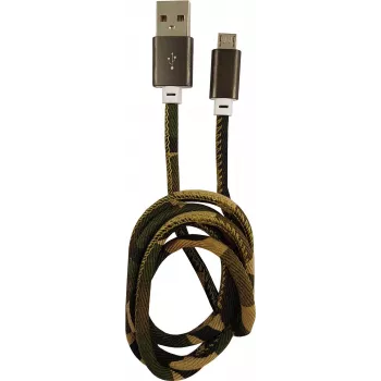 LC-POWER kabelis USB-Micro-1M-5 1m miško kamufliažas, USB A į Micro-USB (LC-C-USB-MICRO-1M-5)