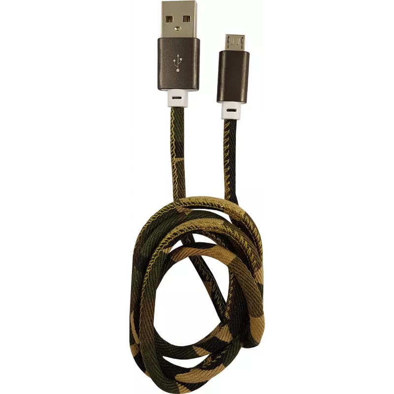 LC-POWER kabelis USB-Micro-1M-5 1m miško kamufliažas, USB A į Micro-USB (LC-C-USB-MICRO-1M-5)