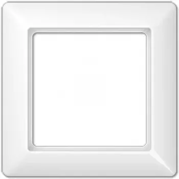 Sieninio lizdo rėmelio plokštė JUNG AS 581 BF WW White — termoplastikas, 80,5 × 80,5 mm
