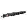 LANBERG PDU-07E-0200-IEC-BK PDU 1U 10A 7 kištukiniai lizdai French 2m Juoda