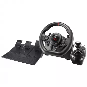 Vairas + pedalai + vairasvirtė Subsonic SA5658 juoda USB, skirta PlayStation 4, Xbox One