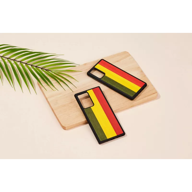 man ir Wood telefono dėklas Samsung Galaxy Note 20 Ultra, reggae Juoda