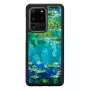 Apsauginis telefono dėklas iKins Samsung Galaxy S20 Ultra — juodųjų vandens lelijų raštas