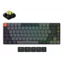 Mechaninė klaviatūra Keychron K3X-B4 — 75% žemo profilio, laidinė ir Bluetooth 5.2, USB-C, RGB apšvietimas, pilka, baterija iki 124 val.