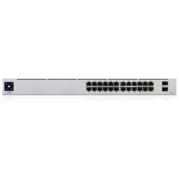 Ubiquiti UniFi 24 prievadų PoE valdomas L2/L3 Gigabit Ethernet (10/100/1000) „Power over Ethernet“ (PoE) 1U sidabrinis