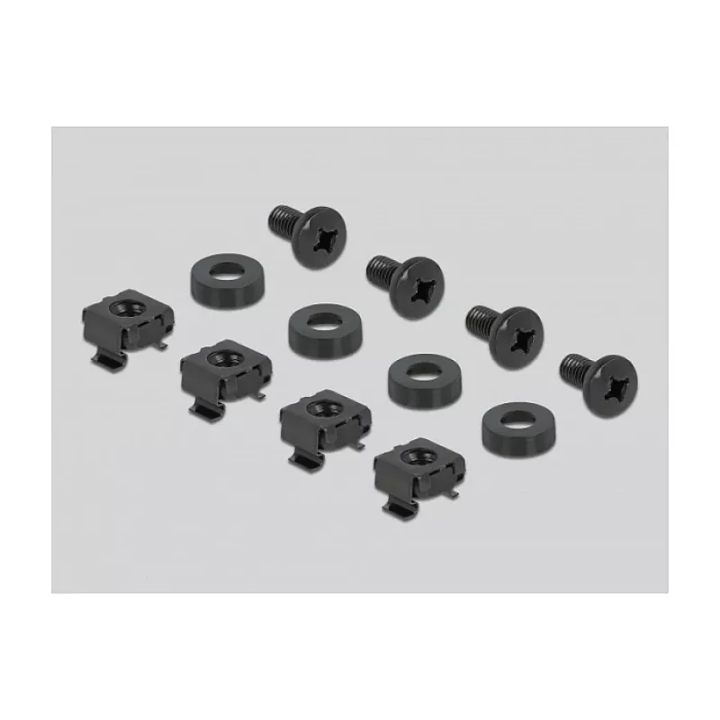 Stovo lentyna DeLOCK 10 colių 1U juodo plieno 25,4 cm