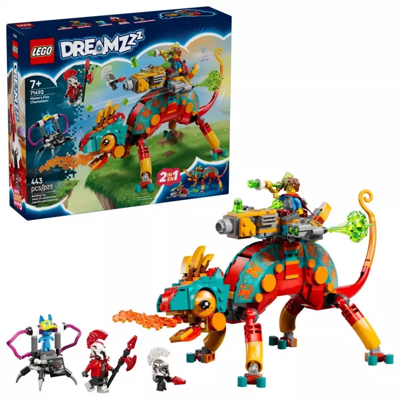 Konstruktorius LEGO 71492 Dreamzz Mateo ugnies chameleonas, plytelių modelis kūrybiškam konstravimui