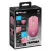 Belaidė žaidimų pelė DEFENDER P ANDORA PINK sąsaja