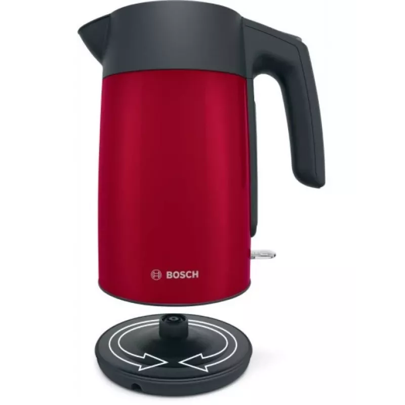 Elektrinis virdulys Bosch TWK7L464 — 1,7 l talpa, 2400 W, raudonas, plastikinis korpusas