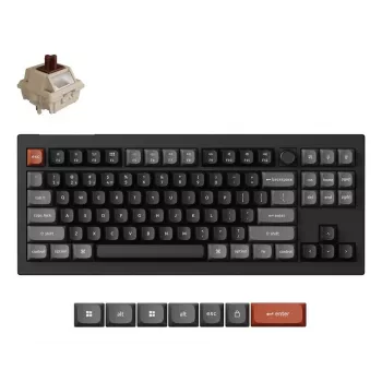 Mechaninė klaviatūra Keychron V3 Ultra 8K — laidinė ir Bluetooth, QWERTY, RGB, juoda