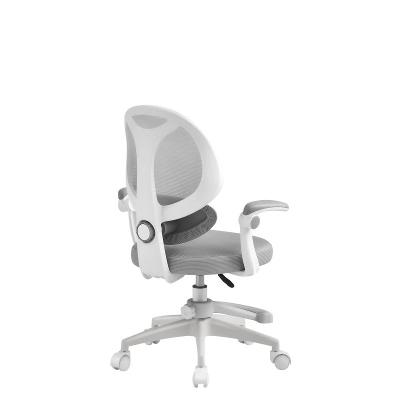 Sukamasis krėslas mark adler Junior 4.5 pilka — ergonomiškas biuro krėslas, reguliuojamas aukštis 40–50 cm, tinklinė atlošas, ratukų pagrindas, porankiai, juosmens atrama