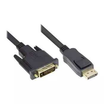 Good Connections jungiamasis laidas DisplayPort į DVI-D 24+1 - 24K paauksuoti kontaktai - OFC - juodas - 1 m