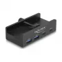 DeLOCK 64262 USB 2.0 Type-A šakotuvas 5000 Mbit/s Juodas