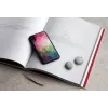 Išmaniojo telefono dėklas iKins, skirtas iPhone XR — vandens gėlių dizainas, juodas