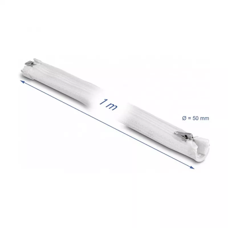 Pintas apsauginis apvalkalas DeLOCK 20823 1 m x 50 mm Baltas