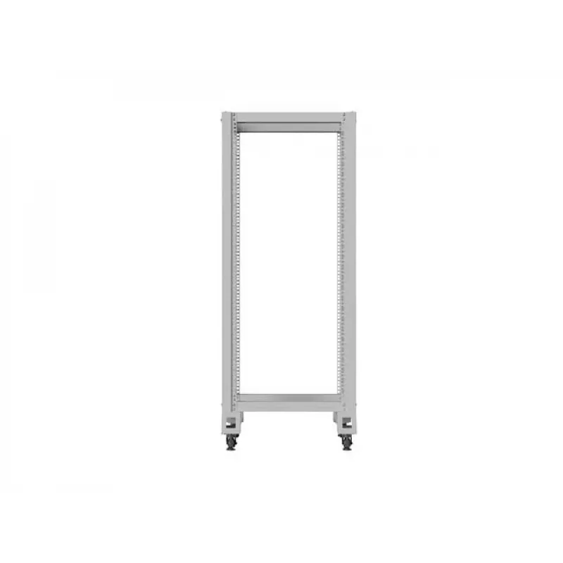 LANBERG 19 colių atviras stovas 27U 600x800 mm pilkas, 27U atviro rėmo serverių stovas