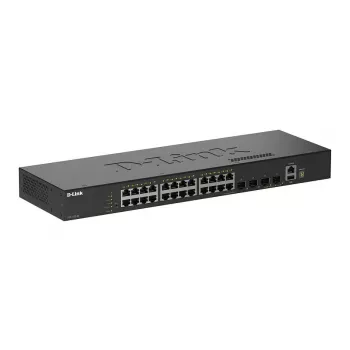 D-Link 28 prievadų gigabitinio jungimo valdomas išmanusis komutatorius su 4 x 10G SFP+ prievadais