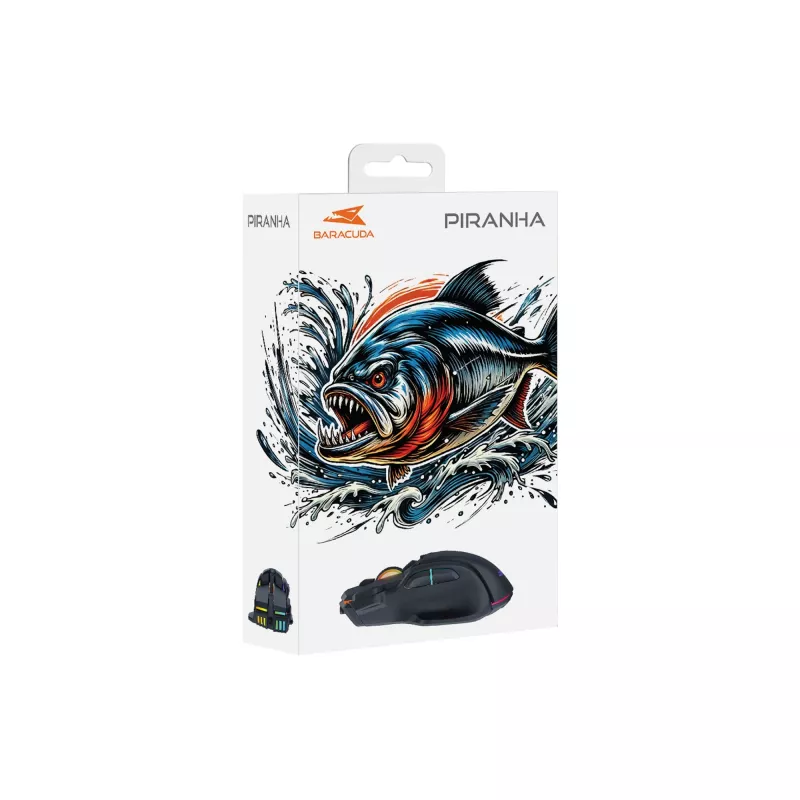 Pelė Baracuda BGM-071 Piranha juoda USB