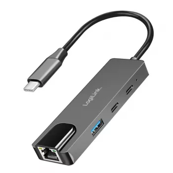 USB3.2 Gen1 šakotuvas, 3 prievadų, su 2.5G eterneto prievadu