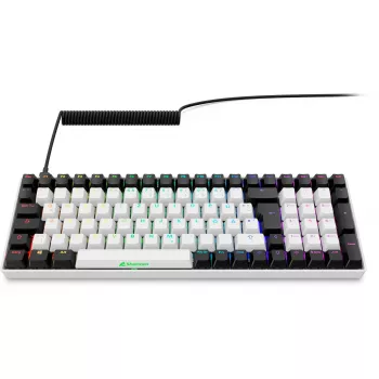 Sharkoon SKILLER SGK50 S2 White DE-Layout Gateron Yellow Klaviatūra
