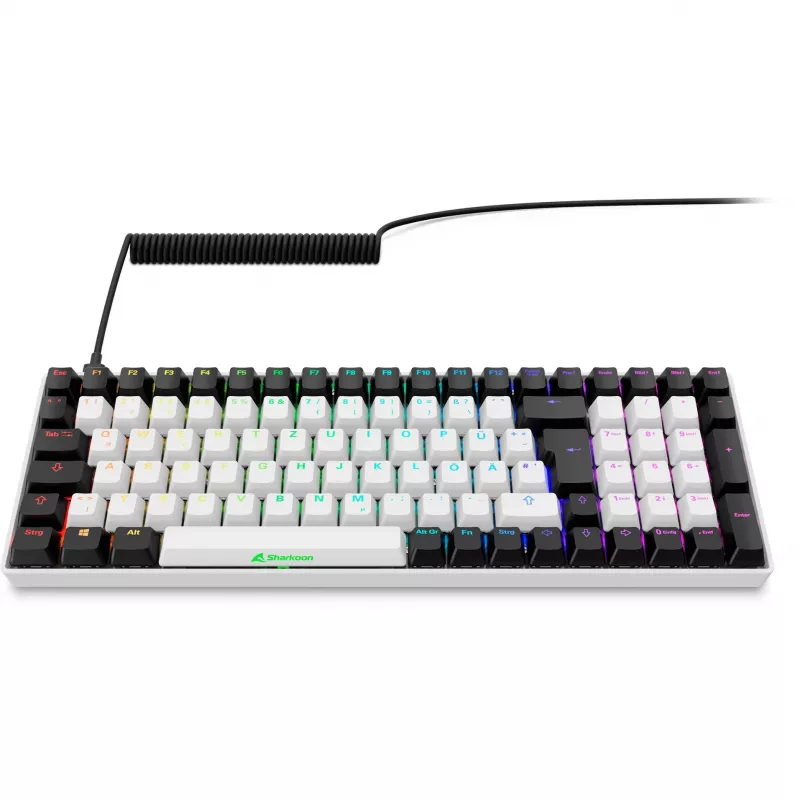 Sharkoon SKILLER SGK50 S2 White DE-Layout Gateron Yellow - Klaviatūra (4044951040858)