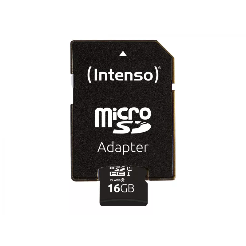 Intenso Performance - „Flash“ atminties kortelė (su microSDHC / SD adapteriu) - 16 GB - UHS-I U1 / 10 klasė - microSDHC UHS-I