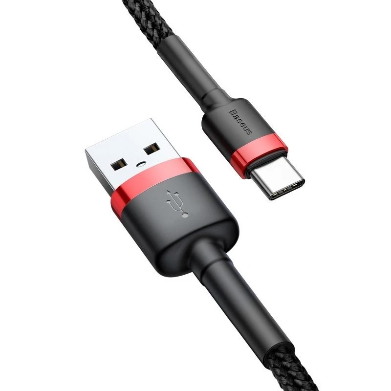 Mobiliojo telefono laidas Baseus 6953156278219 Raudonas 1m USB A USB C