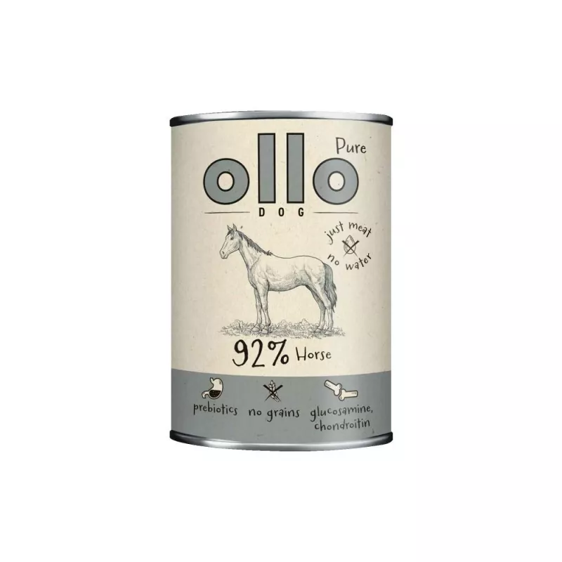 OLLO Pure Horse - šlapias šunų maistas - 400g