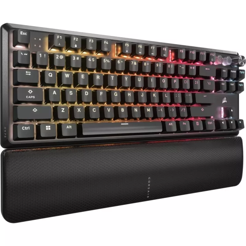 Mechaninė be skaitmeninės dalies klaviatūra CORSAIR K70 PRO TKL — RGB foninis apšvietimas, kompaktiškas išdėstymas