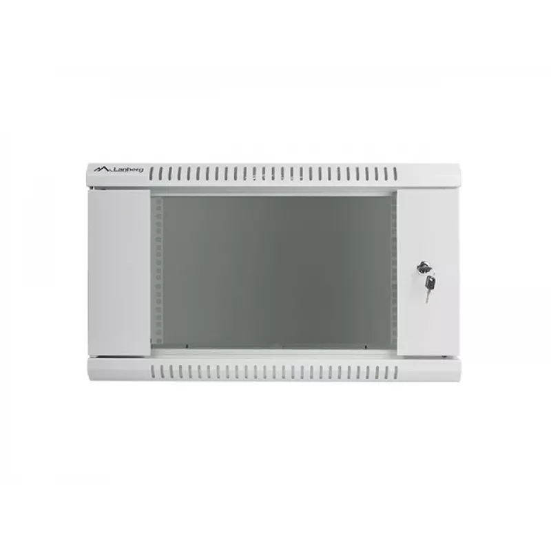 Lanberg sieninis montavimo stovo korpusas 19'' 6U 600x600mm pilkas (stiklinės durys)