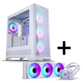 PHANTEKS Eclipse G400A PC-Enclosure + Glacier M25 Gen2 AiO-Liquid Cooling - Balta