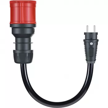 Go-e adapteris, skirtas Gemini flex 22 kW, CEE raudona trifazė srovė 32 A > buitinis lizdas (juodas, 30 cm)