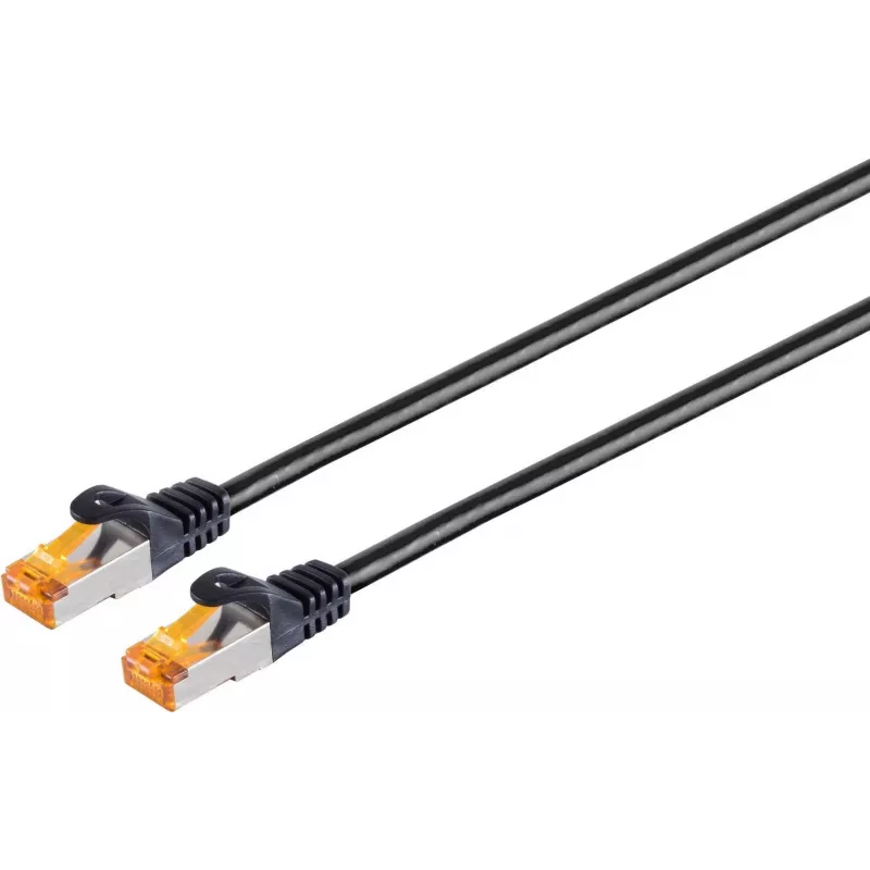 Tinklo kabelis S/CONN 08-26075 Juodas 10 m Cat6a S/FTP